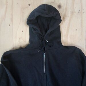 Vintage Pro Spirit Zipper Hoodie Sweatshirt Black